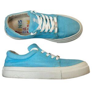 FARM RIO Canvas Casual Sneakers Tennis Shoes Pineapple Ocean Blue US 9